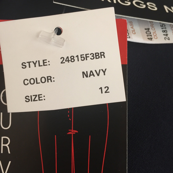 Briggs New York Curvy Fit Navy Slacks Size 12 - Picture 4 of 6